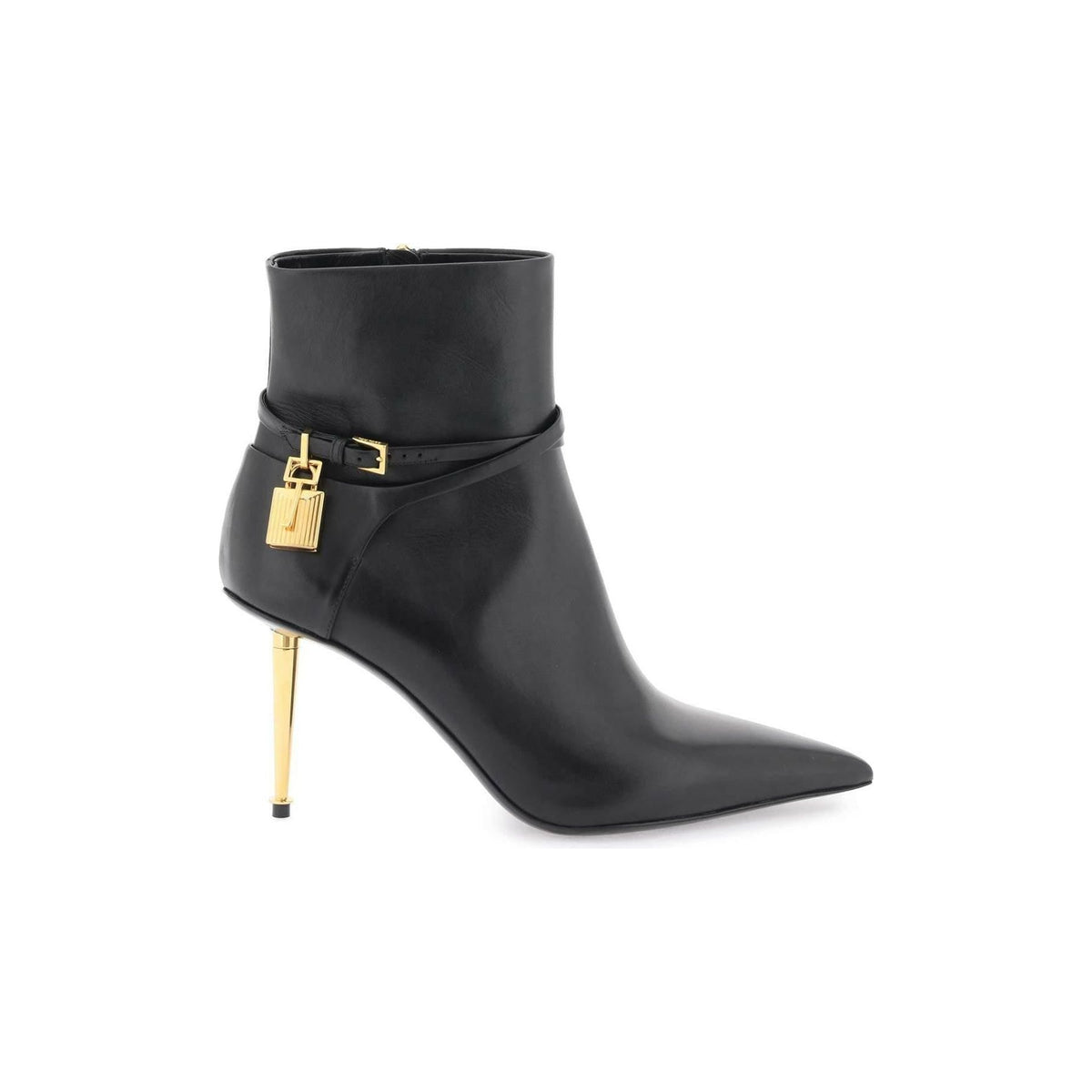 TOM FORD - Tom Ford Leather Ankle Boots With Padlock - JOHN JULIA
