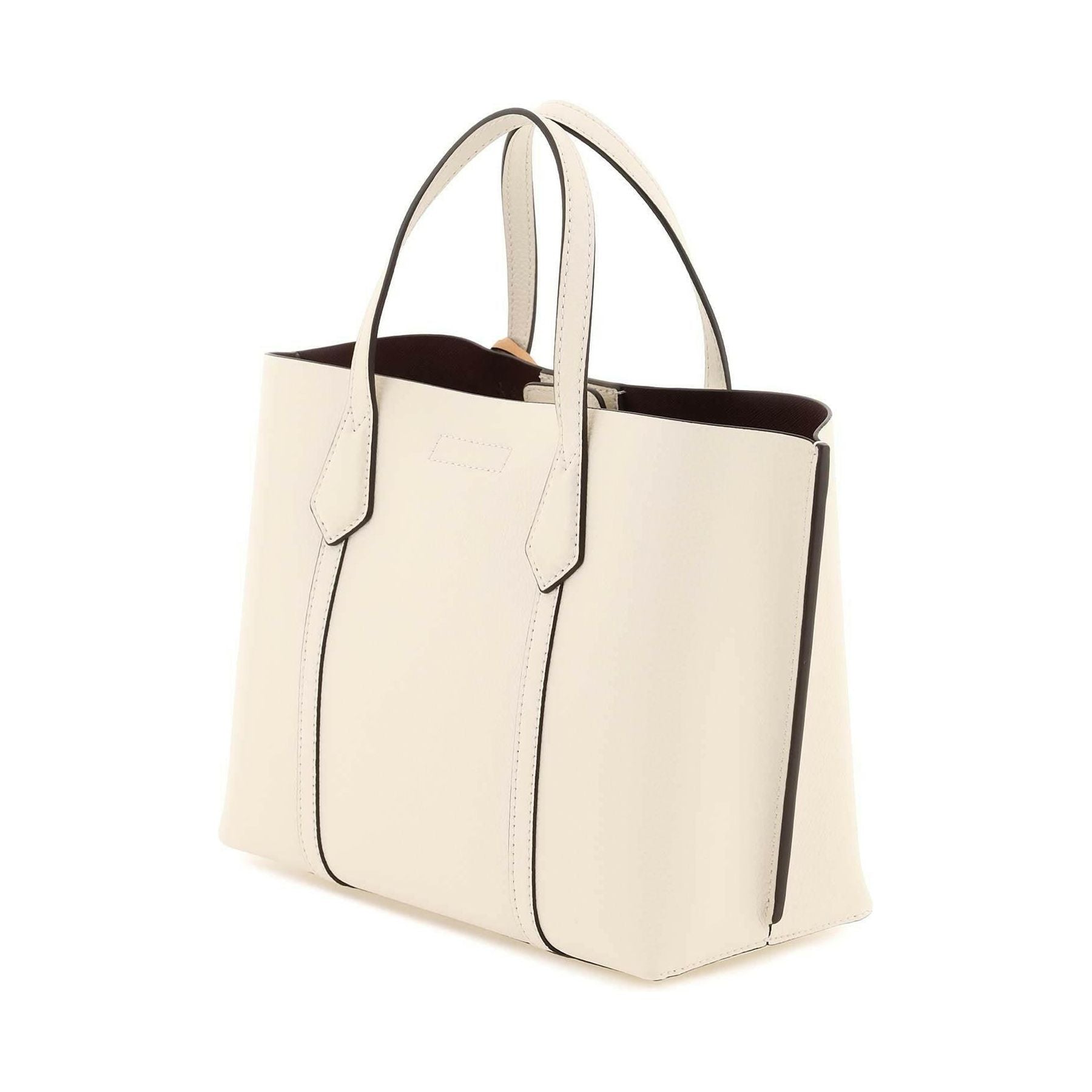 New Ivory Small Perry Leather Shopping Bag TORY BURCH JOHN JULIA.