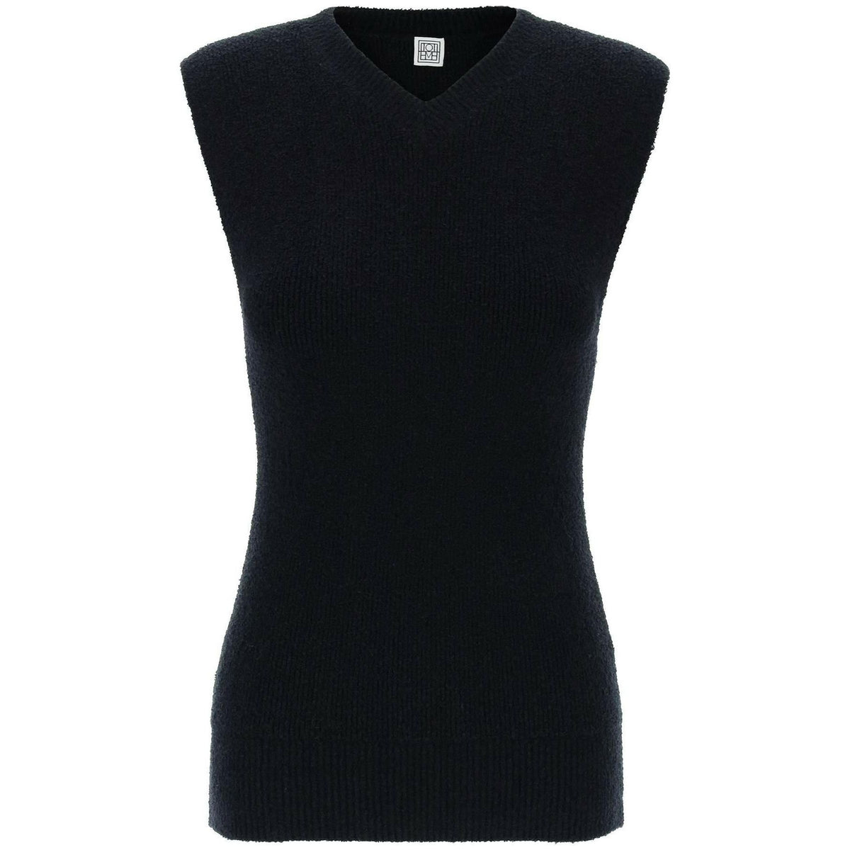 TOTEME - Black Soft Cotton-Blend Knit Vest - JOHN JULIA
