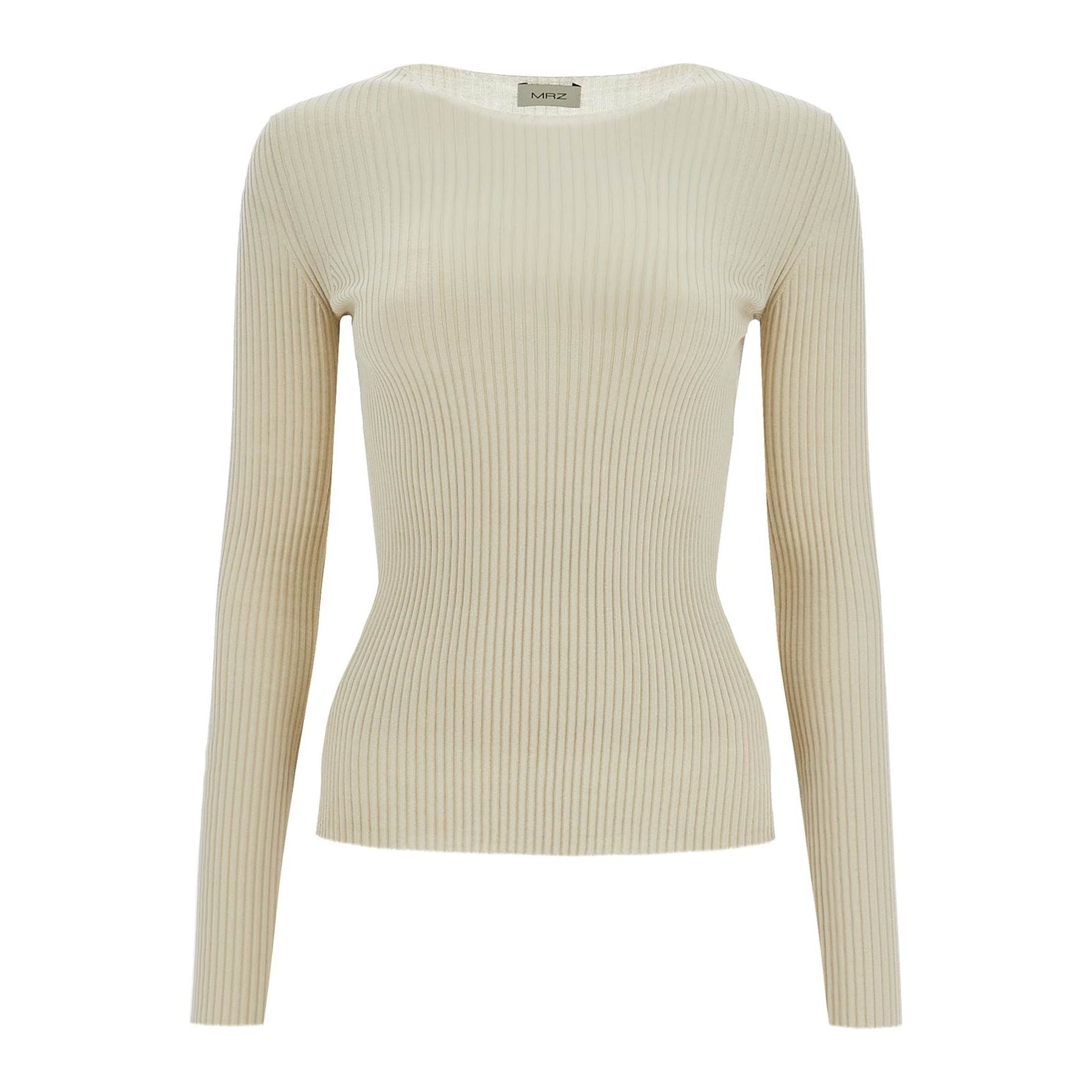 Ribbed Wool Top With A High