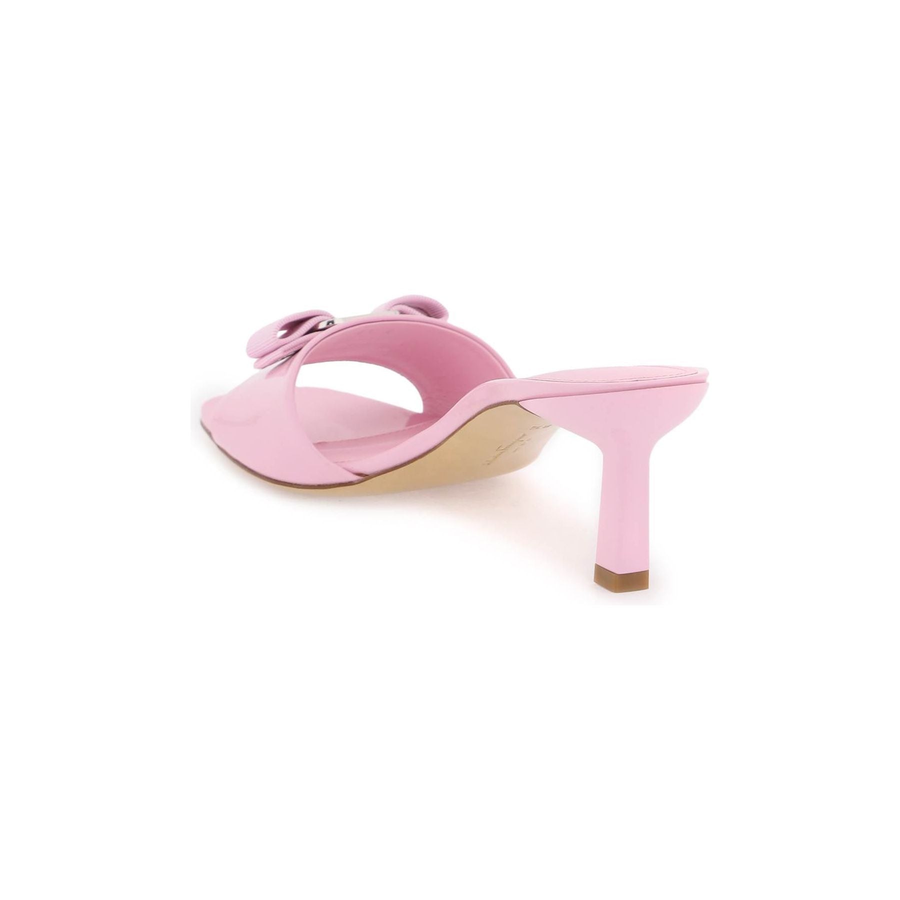 Patent Leather Mules With Vara Bow