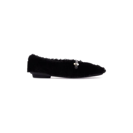 FERRAGAMO-Noella Shearling Flats-JOHN JULIA