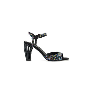 Nikla Crystal Embellished High Heel Sandals.