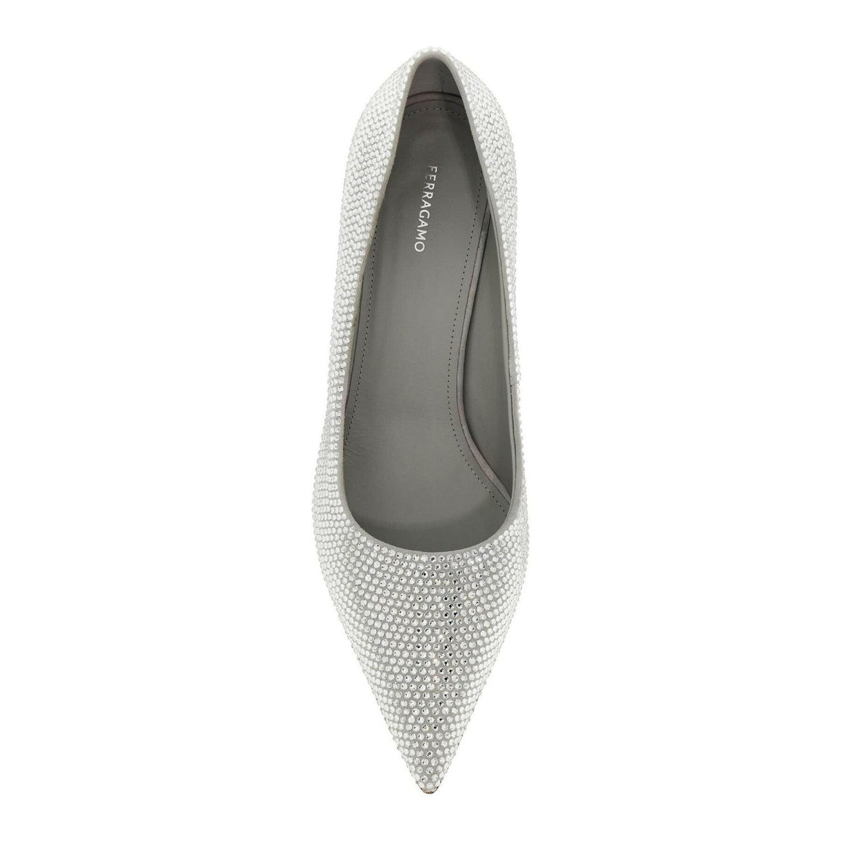 Crystal Embellished Pointed Toe Pumps.