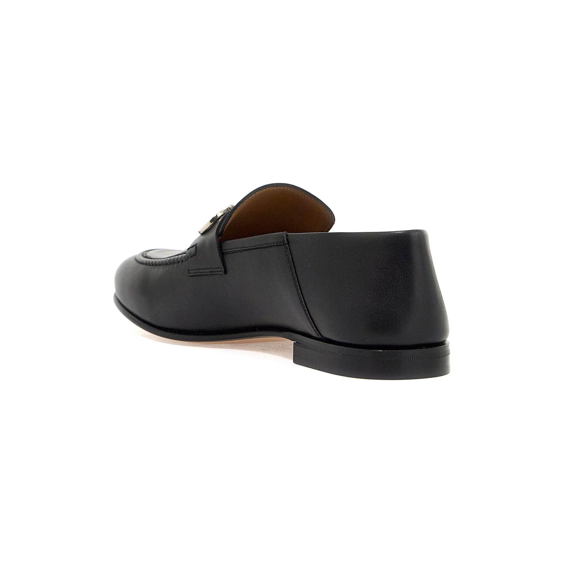 Gin Gancini Leather Loafers