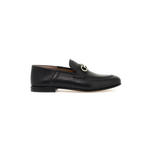 Gin Gancini Leather Loafers.