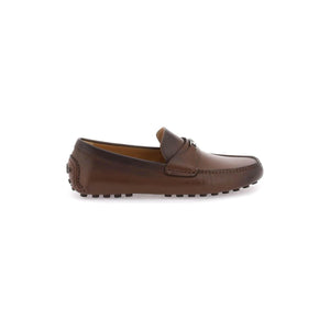 Cocoa Brown Gancini Leather Loafers FERRAGAMO JOHN JULIA.