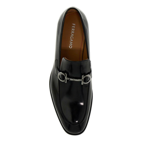 Gancini Leather Loafers.