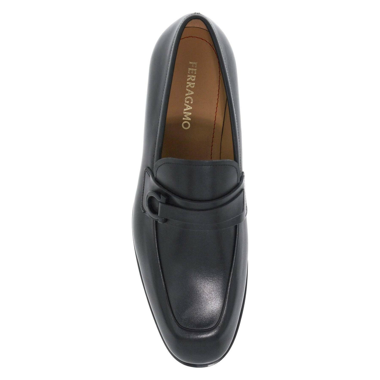 Smooth Leather Loafers With Gancini.