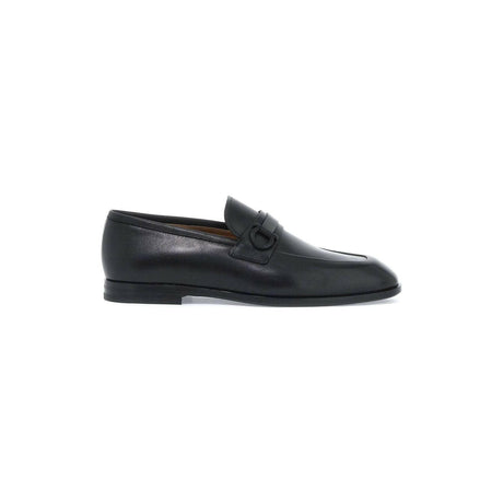 Smooth Leather Loafers With Gancini.