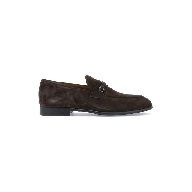 Desio Gancini Suede Loafers.