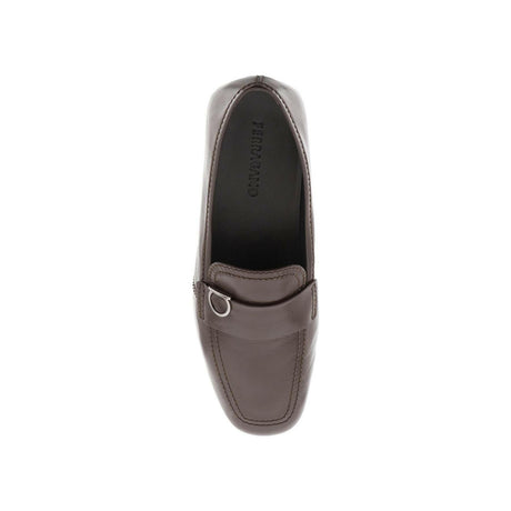 FERRAGAMO-Debros Leather Loafers-JOHN JULIA