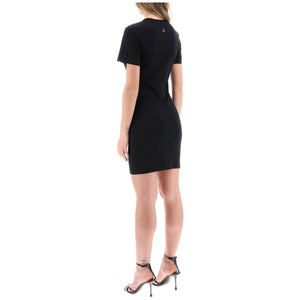 Cut-Out Anthurium Jersey Mini Dress