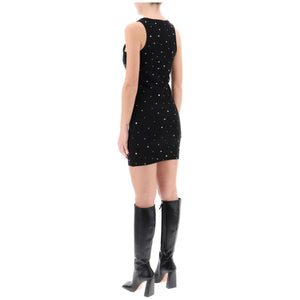 Rhinestone Jersey Mini Dress