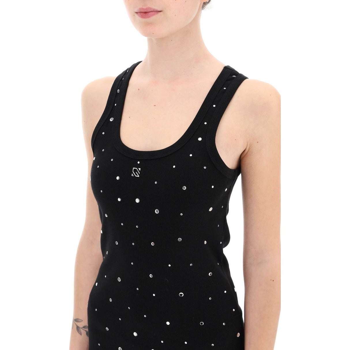 Rhinestone Jersey Mini Dress