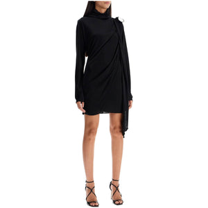 Draped Jersey Mini Dress