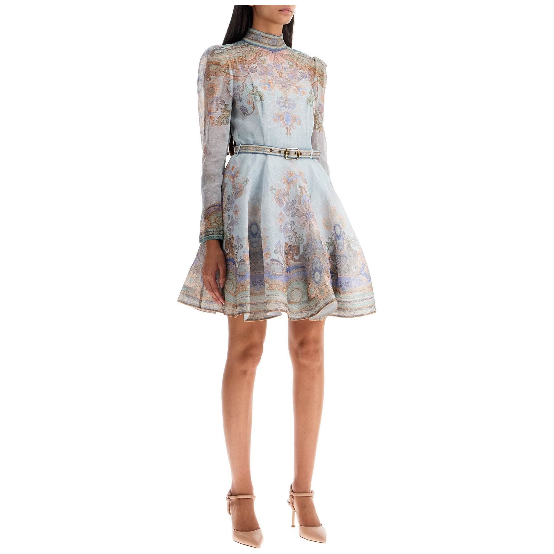 Eden Printed Organza Mini Dress