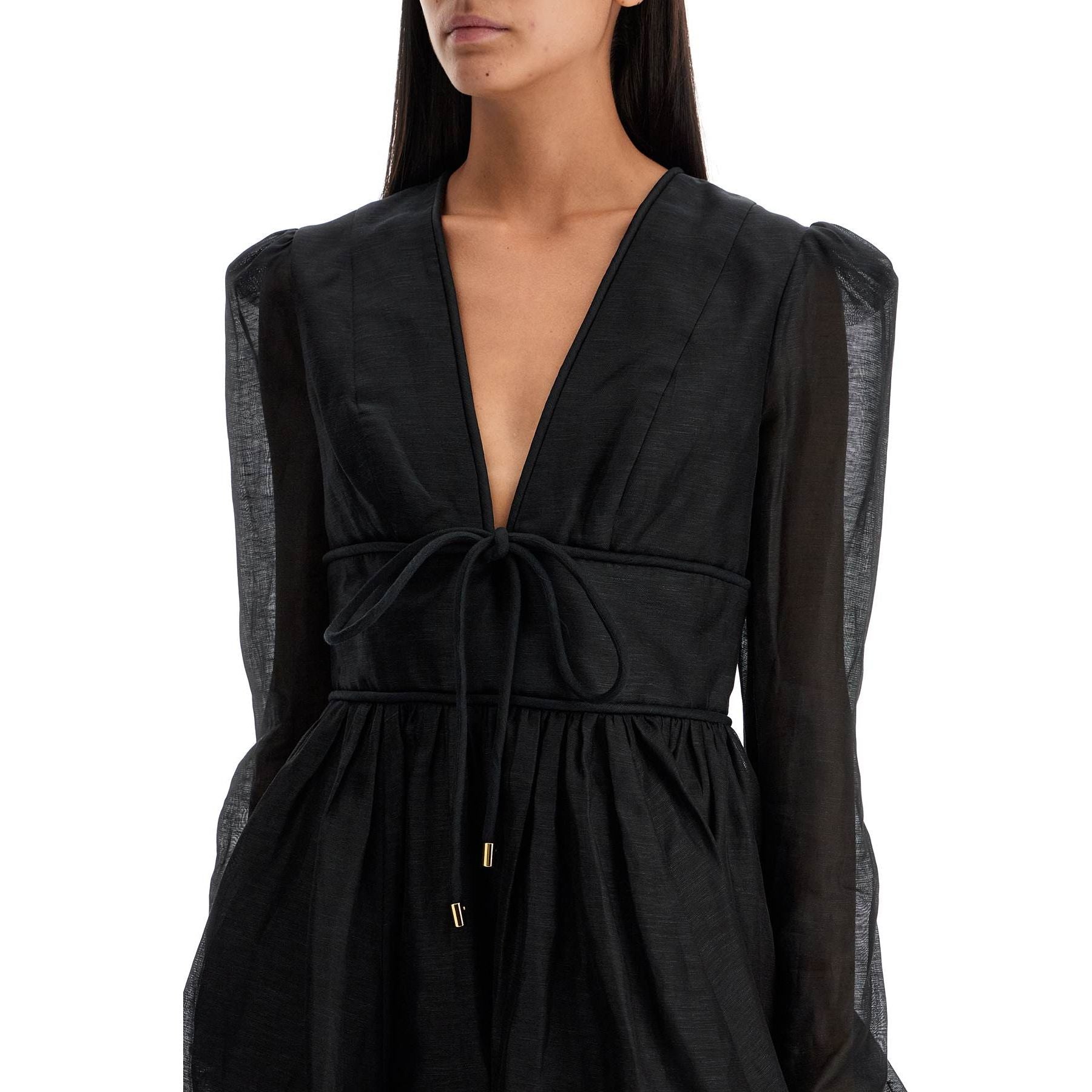 Structured Eden Linen-Silk Mini Dress