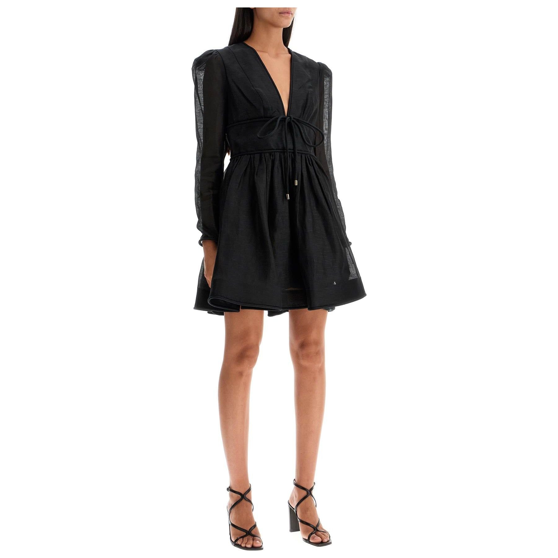 Structured Eden Linen-Silk Mini Dress