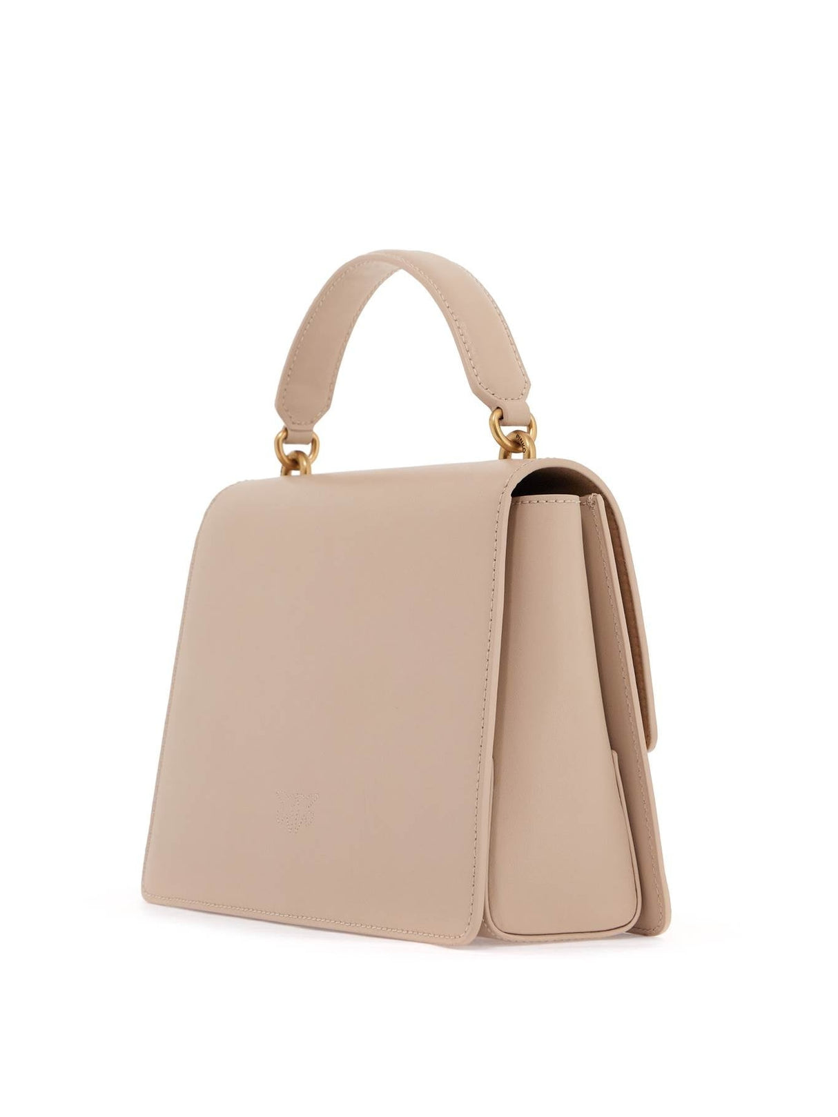 Love One Top Handle Leather Bag-Pinko-JOHN JULIA