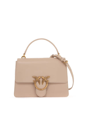 Love One Top Handle Leather Bag-Pinko-JOHN JULIA