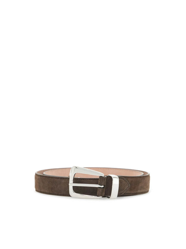 Benny Suede Leather Belt-Khaite-JOHN JULIA