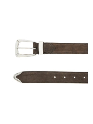 Benny Suede Leather Belt-Khaite-JOHN JULIA