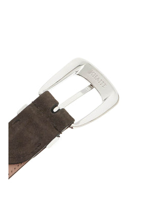 Benny Suede Leather Belt-Khaite-JOHN JULIA