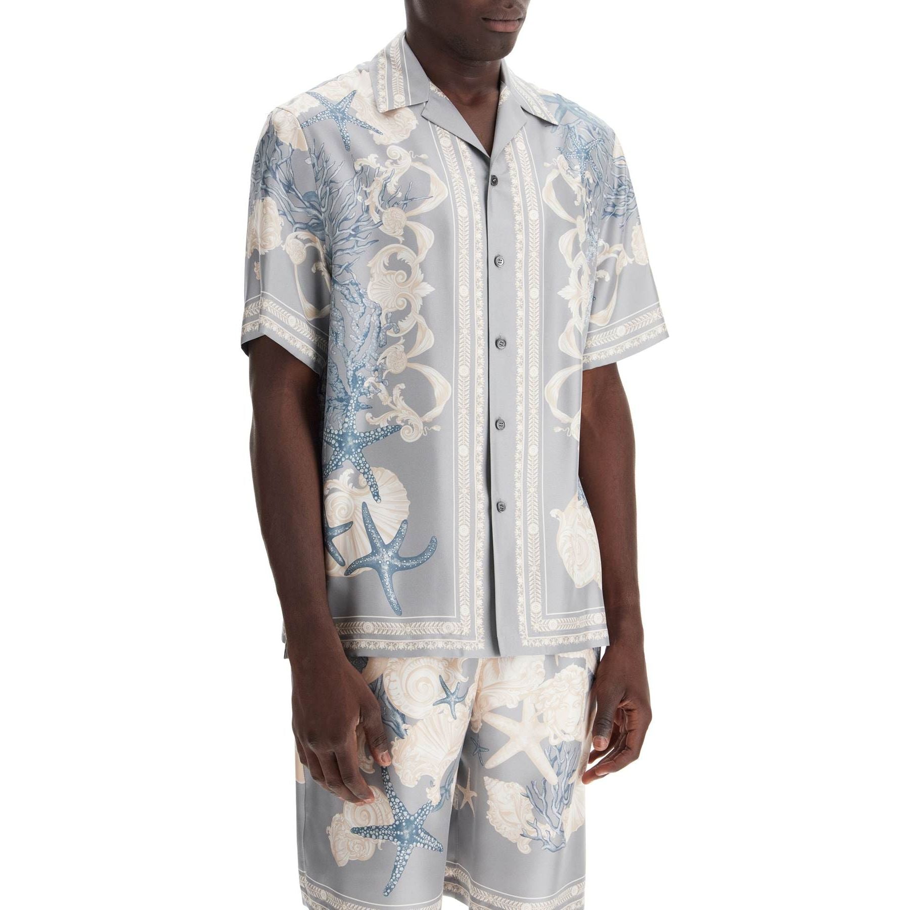 Baroque Printed Silk Bowling Shirt Set For The