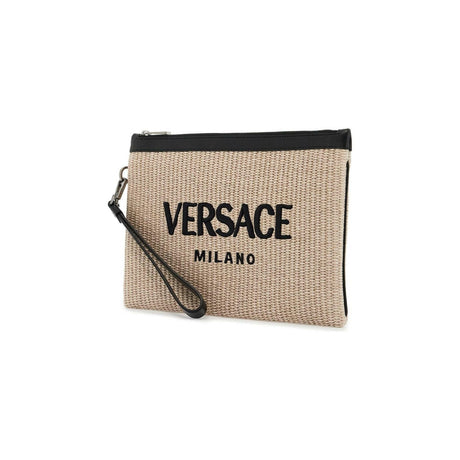 Versace Milano Raffia Pouch.