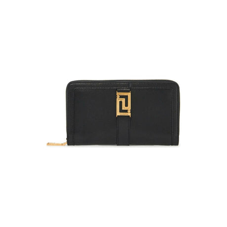 Leather Greca Goddess Long Wallet.