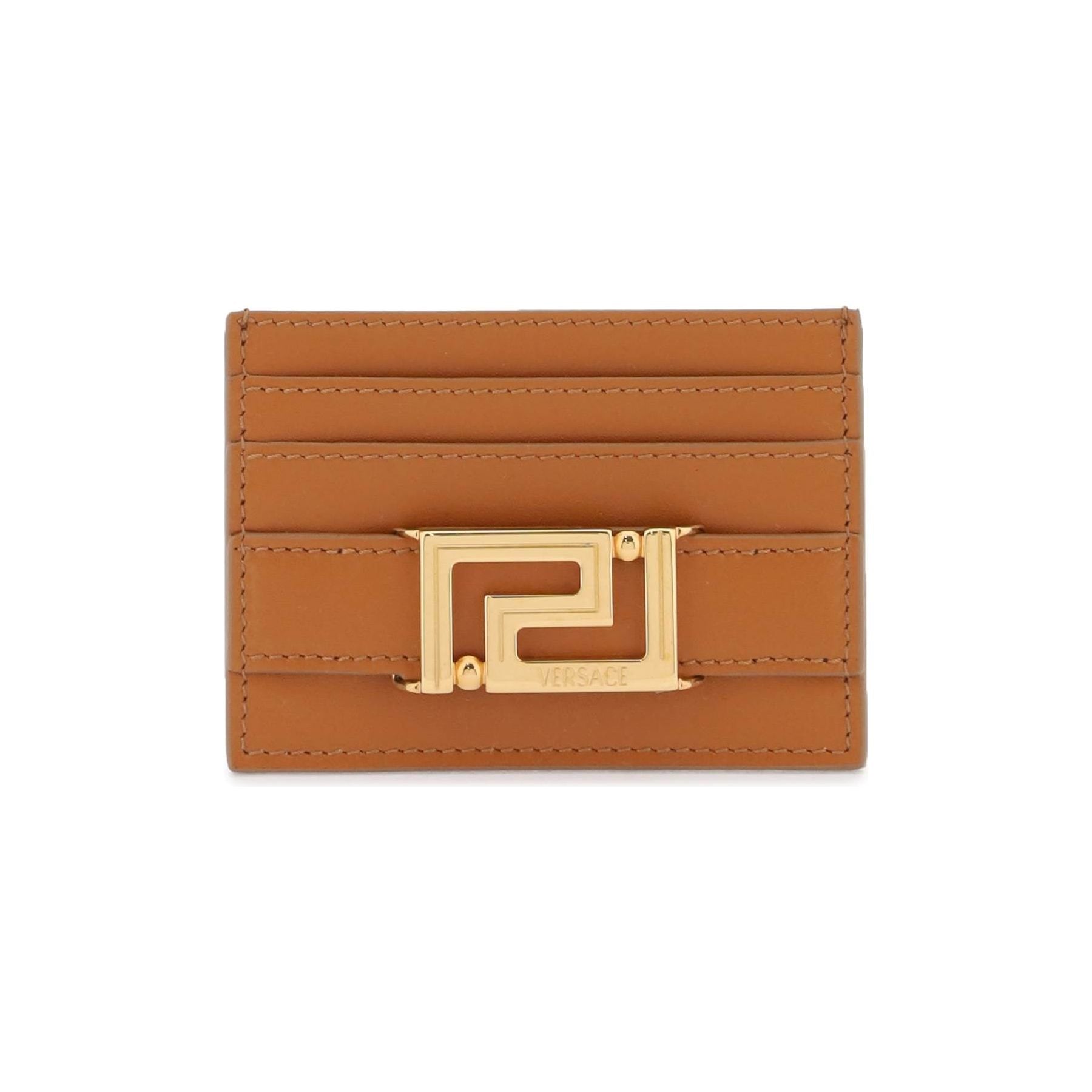 Greca Goddess Leather Cardholder