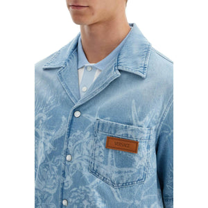 Lasered Barocco Sea Denim Overshirt.