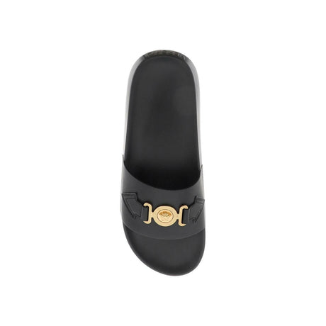 Medusa Biggie Leather Slides.