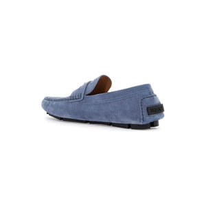 VERSACE-Suede Medusa Loafers -JOHN JULIA.