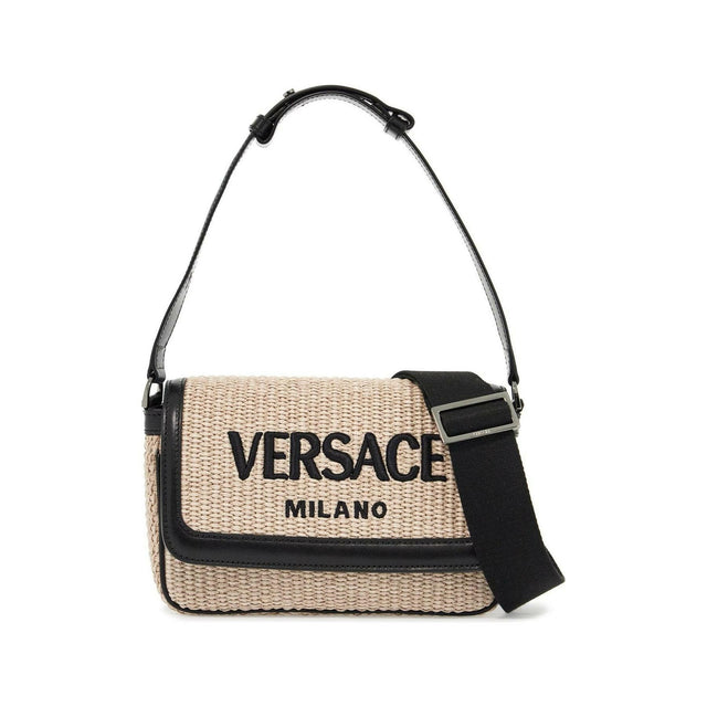 Versace Milano Raffia Crossbody Bag.