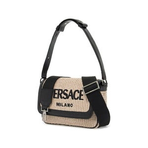 Versace Milano Raffia Crossbody Bag.