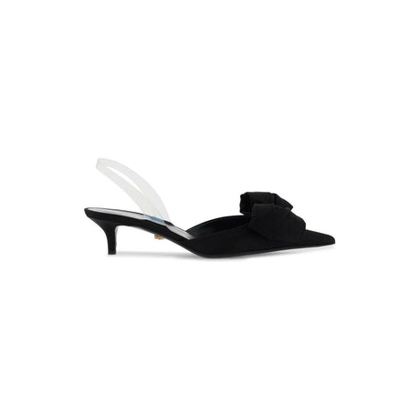 Satin Alia Bow Slingback Pumps.