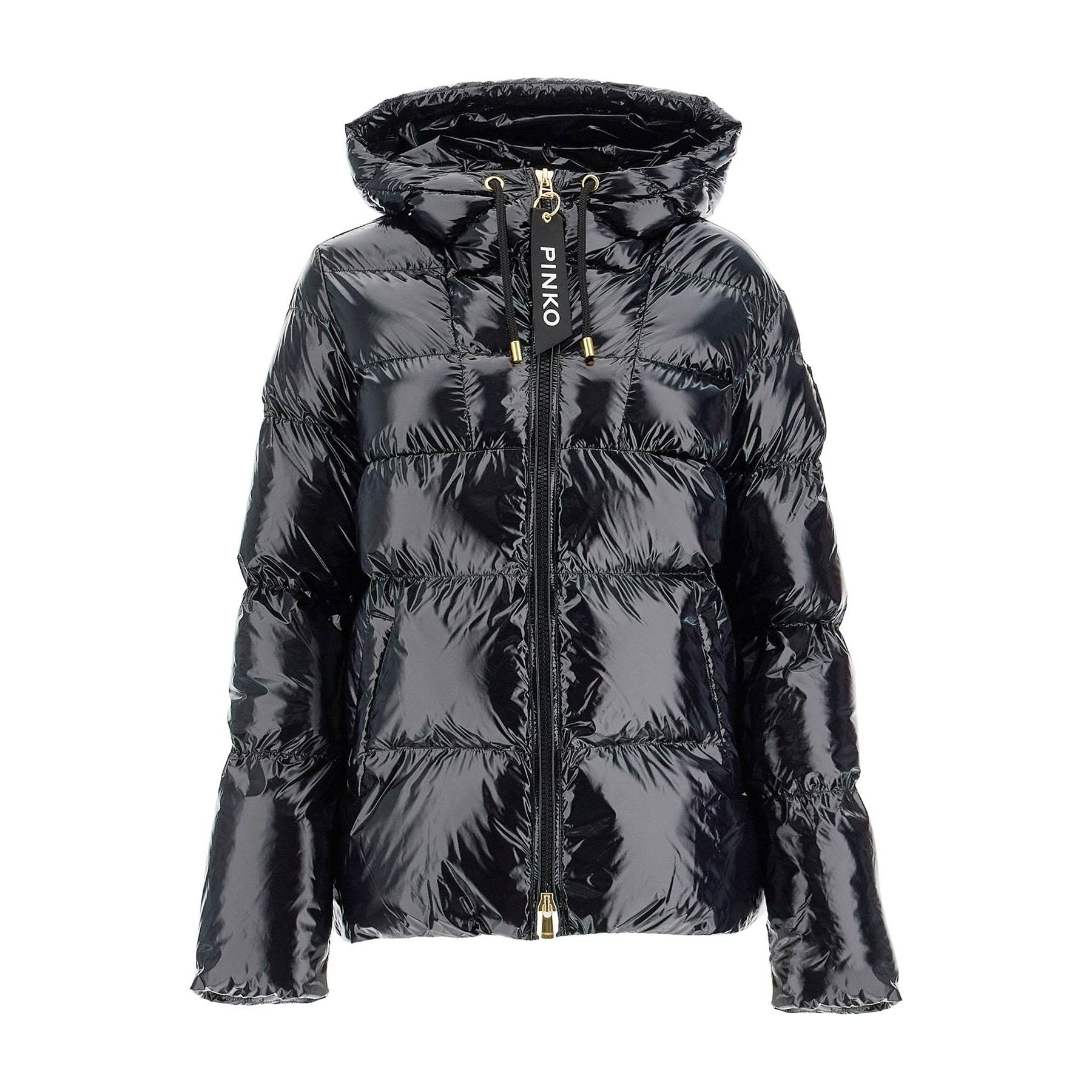 Crystal Nylon Hooded Down Jacket