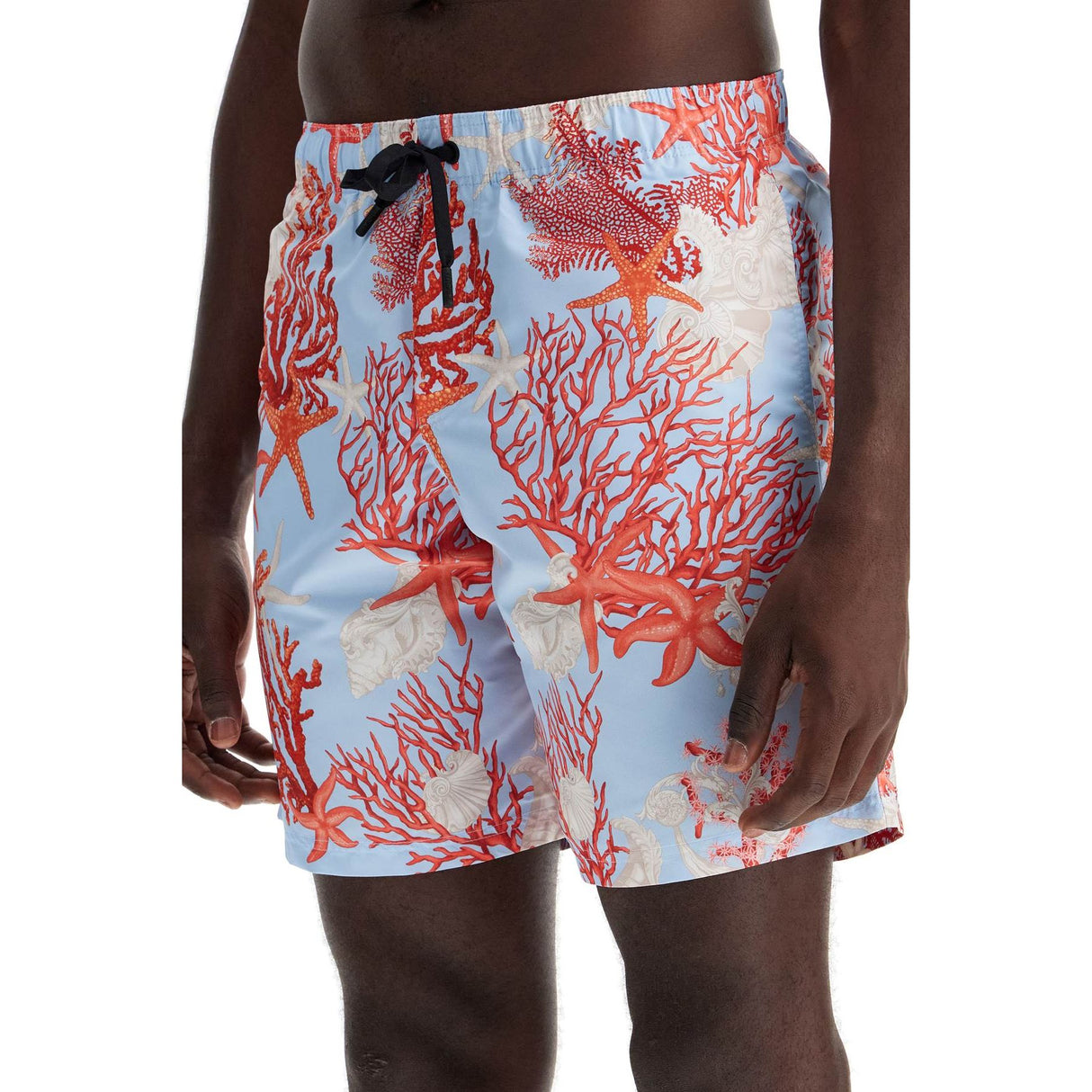 Barocco Sea Print Slim-Fit Shorts