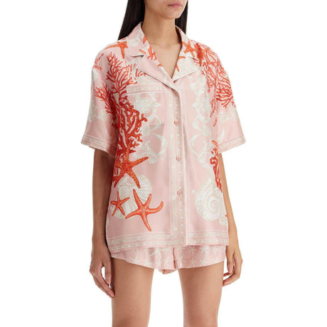 Barocco Sea Print Silk Shirt.