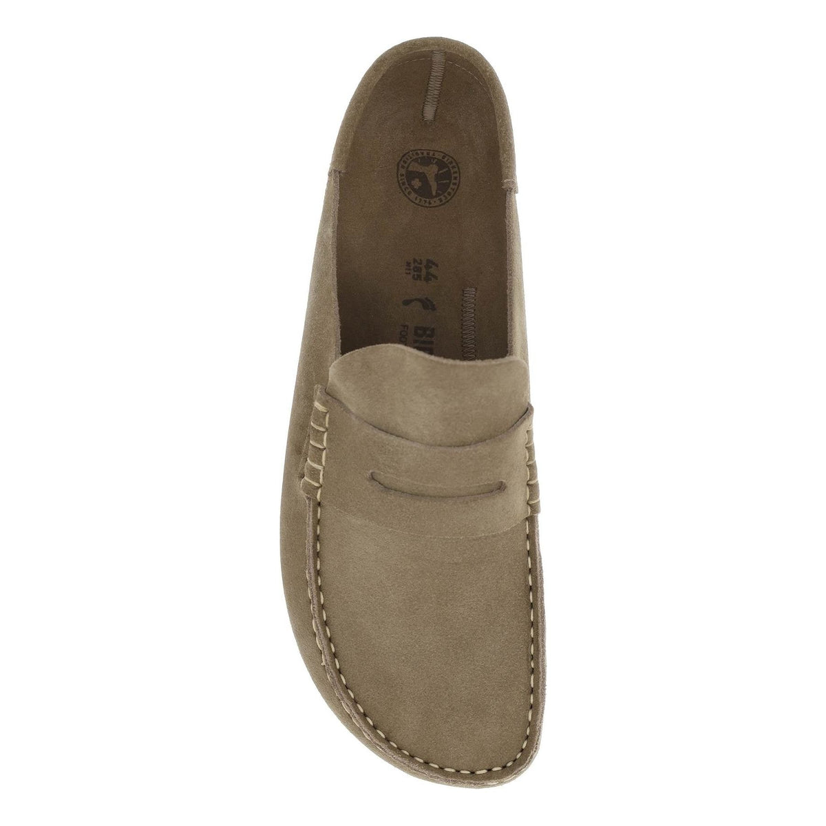 Taupe Naples Suede Leather Clogs