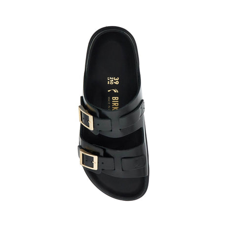 St Barths Leather Dual Buckle Slide Sandals