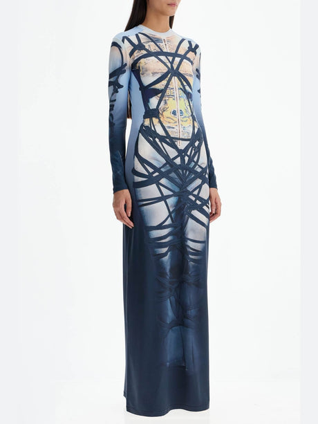 Long Bondage Print Dress