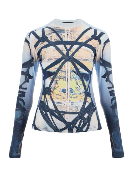 Long-sleeved Bondage Print