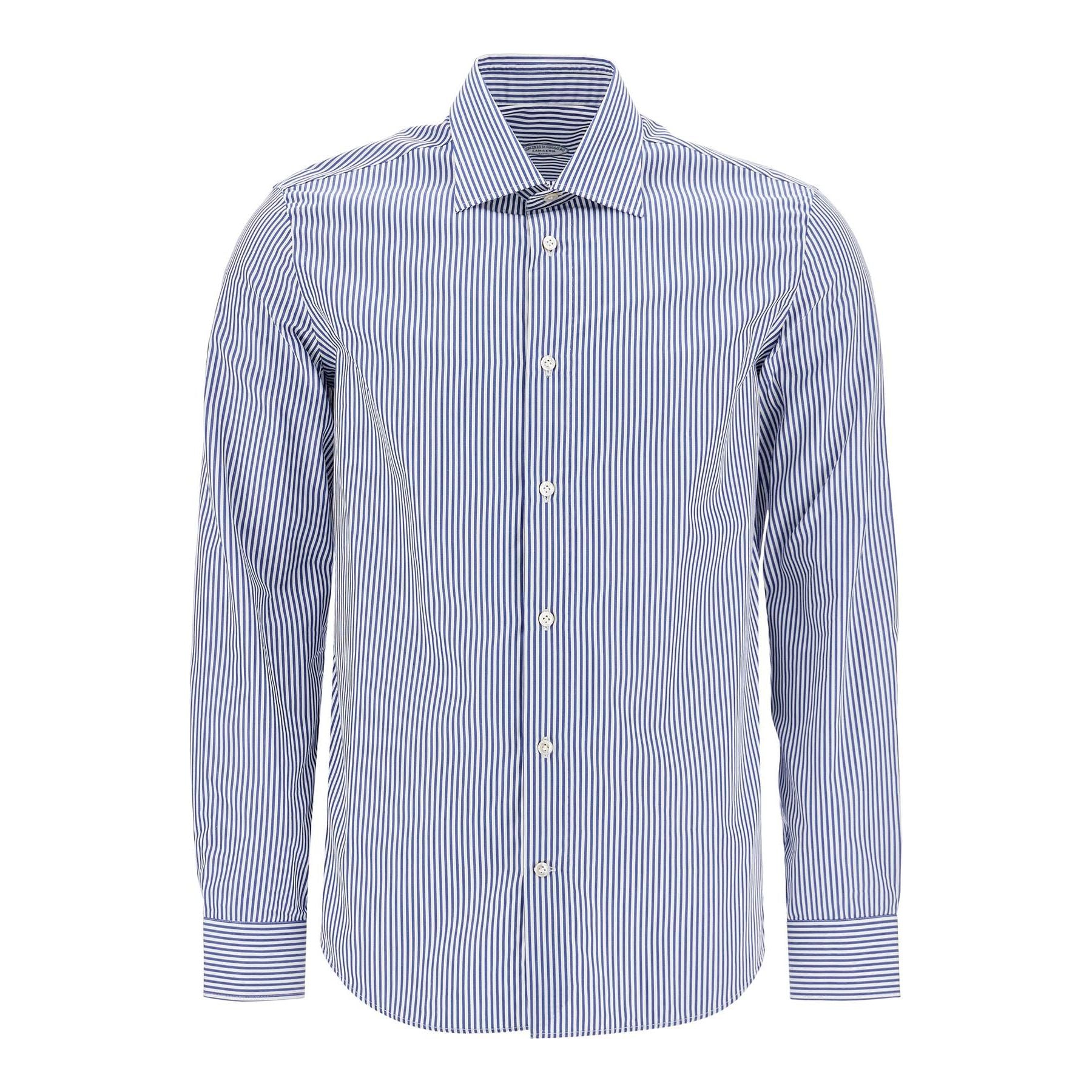 VINCENZO DI RUGGIERO-Slim Fit Twill Shirt For Men -JOHN JULIA.