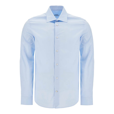 VINCENZO DI RUGGIERO-Slim Fit Twill Shirt For Men-JOHN JULIA