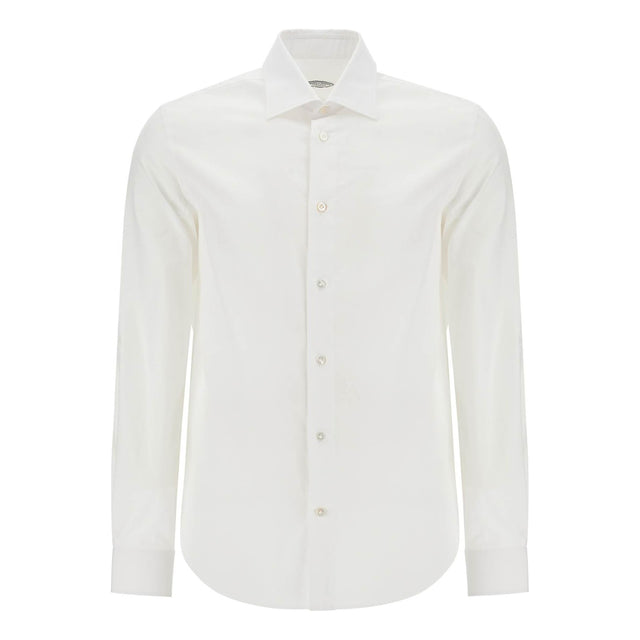 VINCENZO DI RUGGIERO-Slim Fit Twill Shirt For Men -JOHN JULIA.