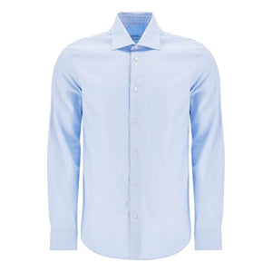 VINCENZO DI RUGGIERO-Slim Fit Twill Shirt For Men -JOHN JULIA.