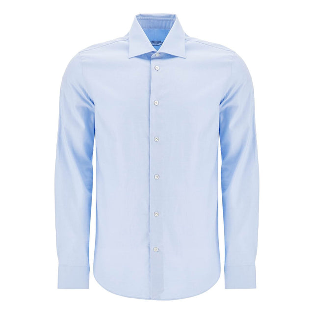 VINCENZO DI RUGGIERO-Slim Fit Twill Shirt For Men -JOHN JULIA.